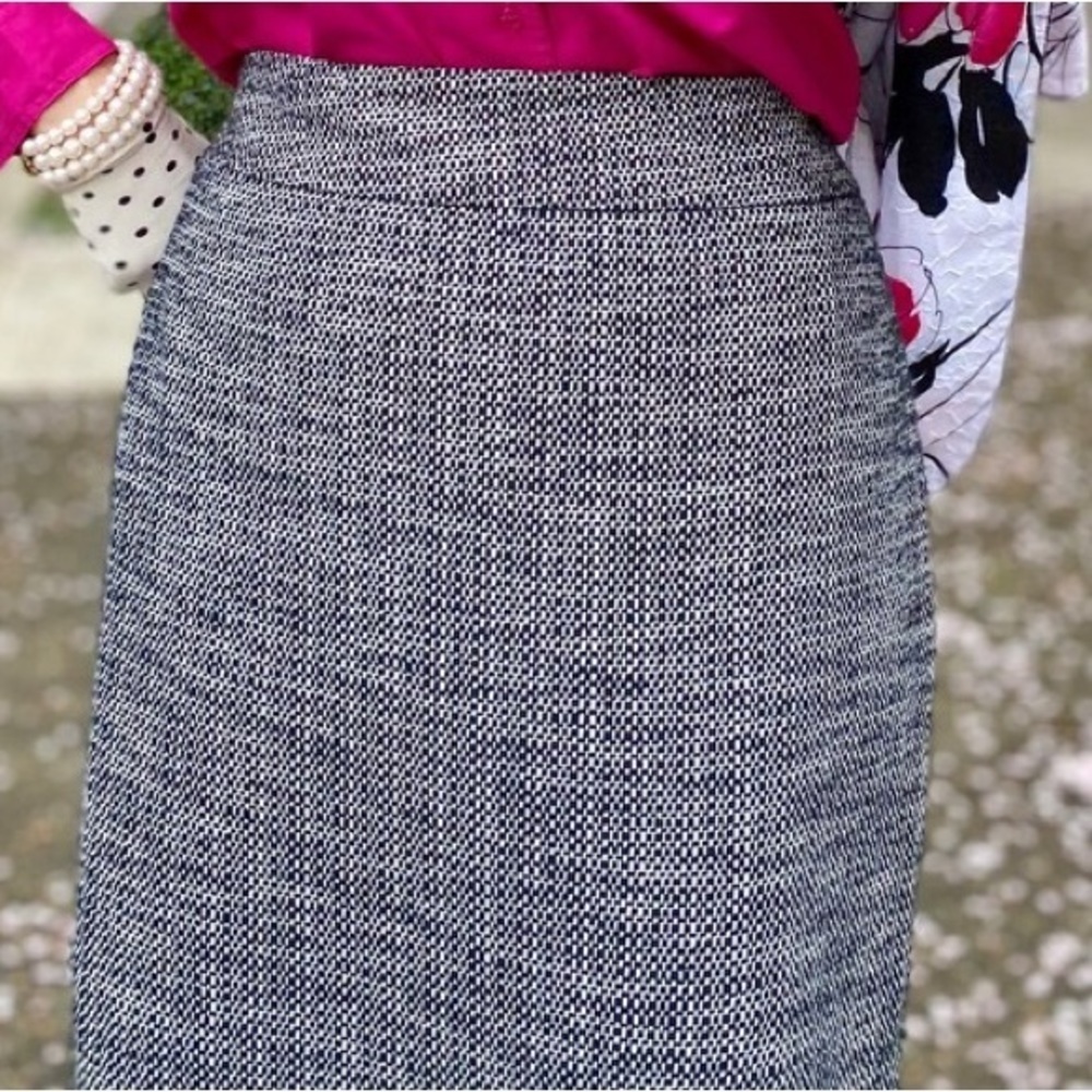 Ann Taylor Loft Black &‎ White Pencil Skirt Size 8
